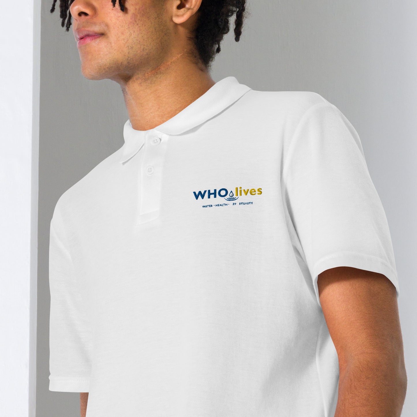 Polo shirt (unisex) | gray & white