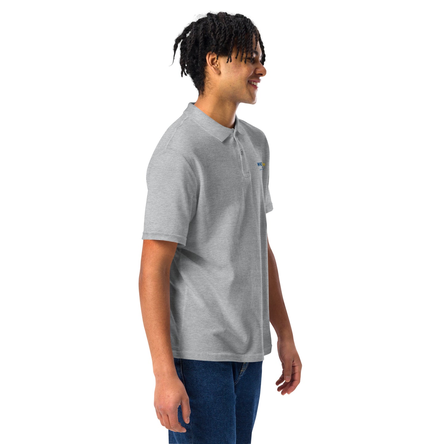 Polo shirt (unisex) | gray & white